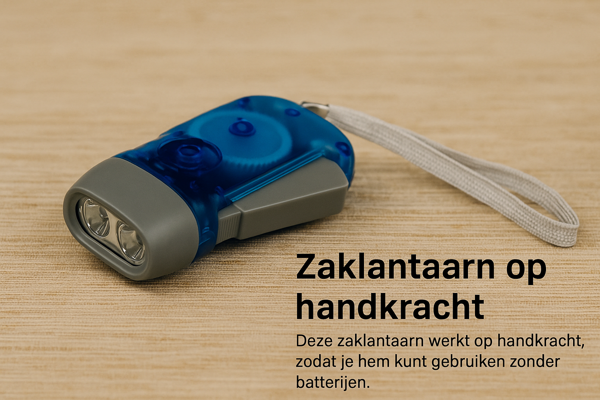 Zaklantaarn op handkracht