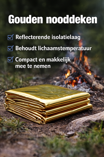 Thermische Noodponcho – Warmte, Windproof & Herbruikbaar